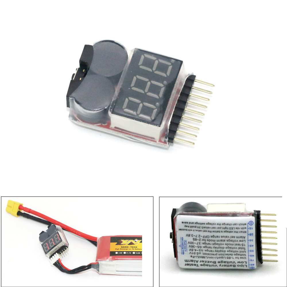 Drone Battery Alarm - Probador de voltaje de batería Lipo,