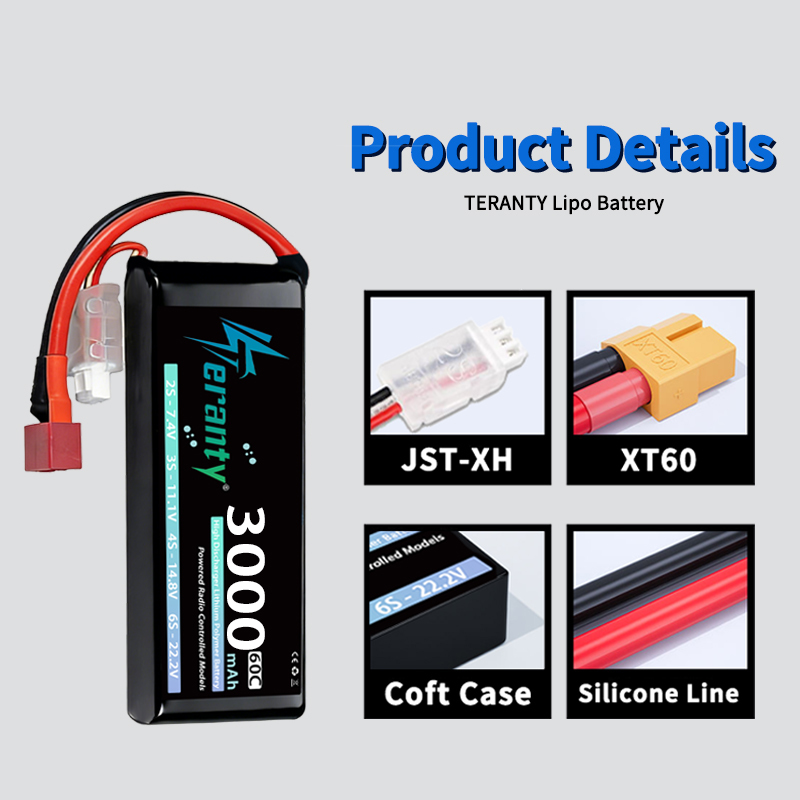 Batería Lipo TERANTY 2S 3000mA - Drone Battery 4S reseña y precio