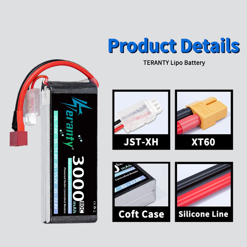 Batería Lipo TERANTY 2S 3000mA - Drone Battery 4S reseña y precio