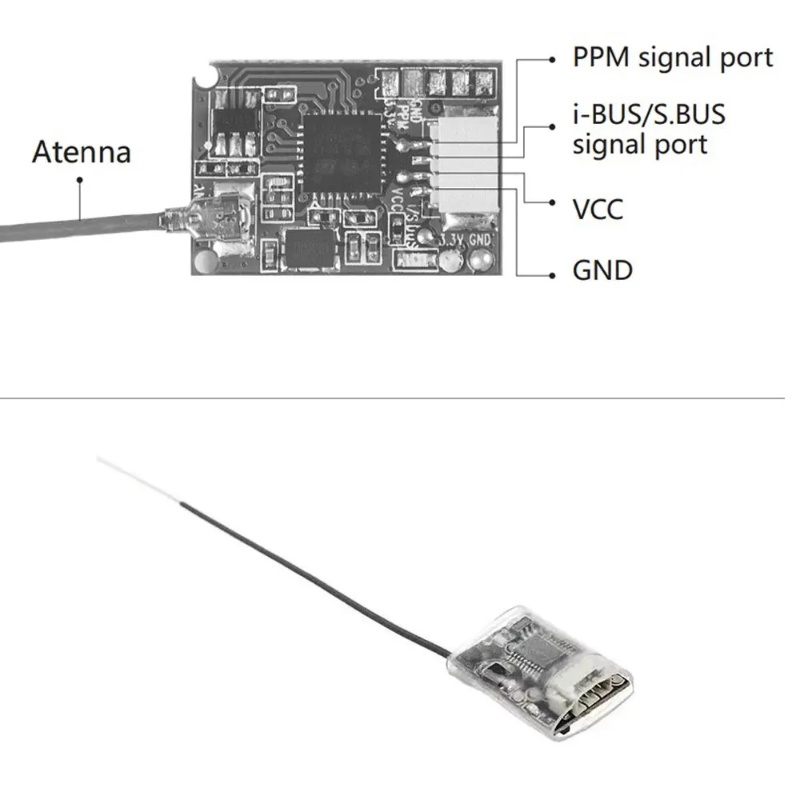 Receptor Mini Flysky FS-8A 8CH - Drone Battery Plate reseña y precio