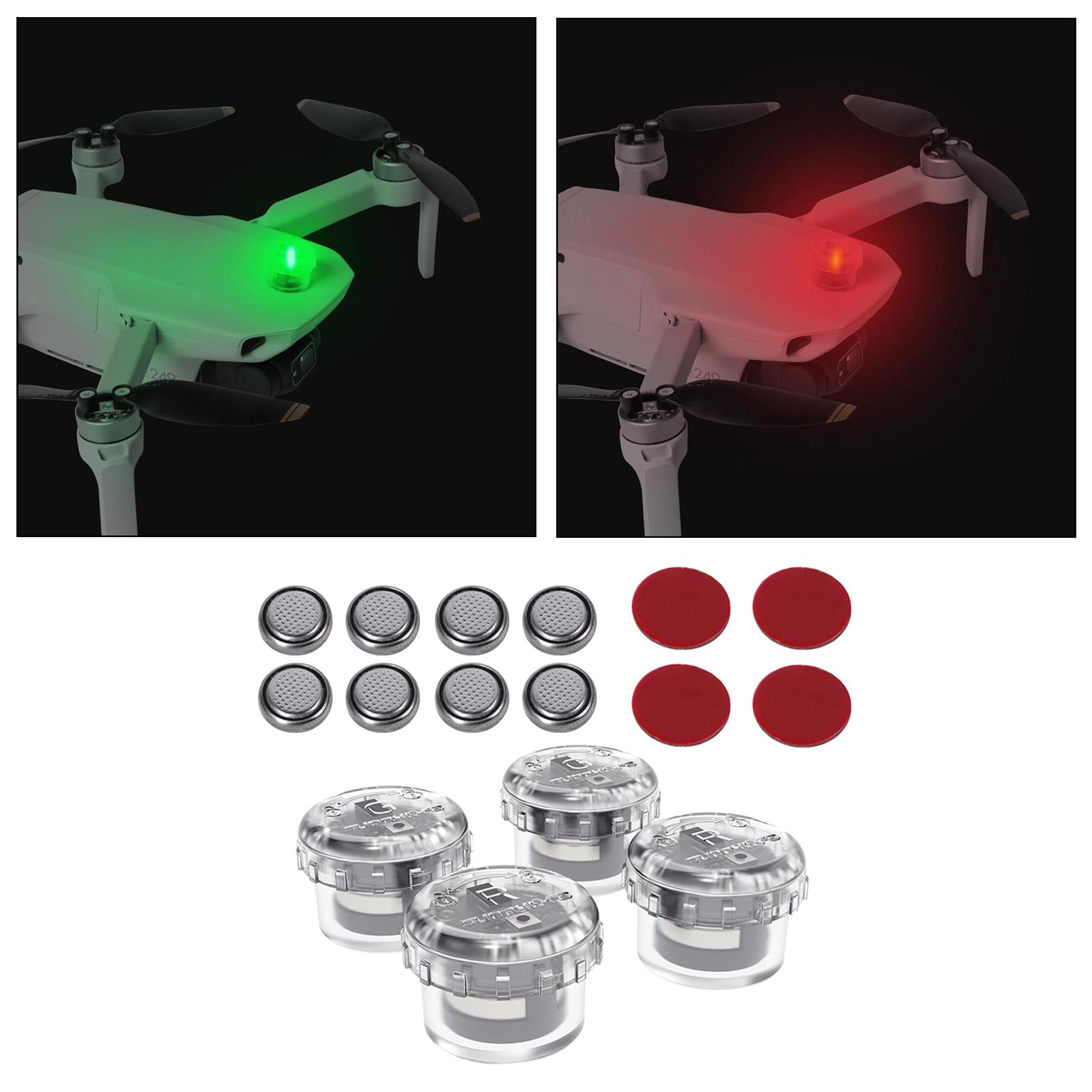 4x LED luz de vuelo nocturno s - Drone Battery Alarm reseña y precio