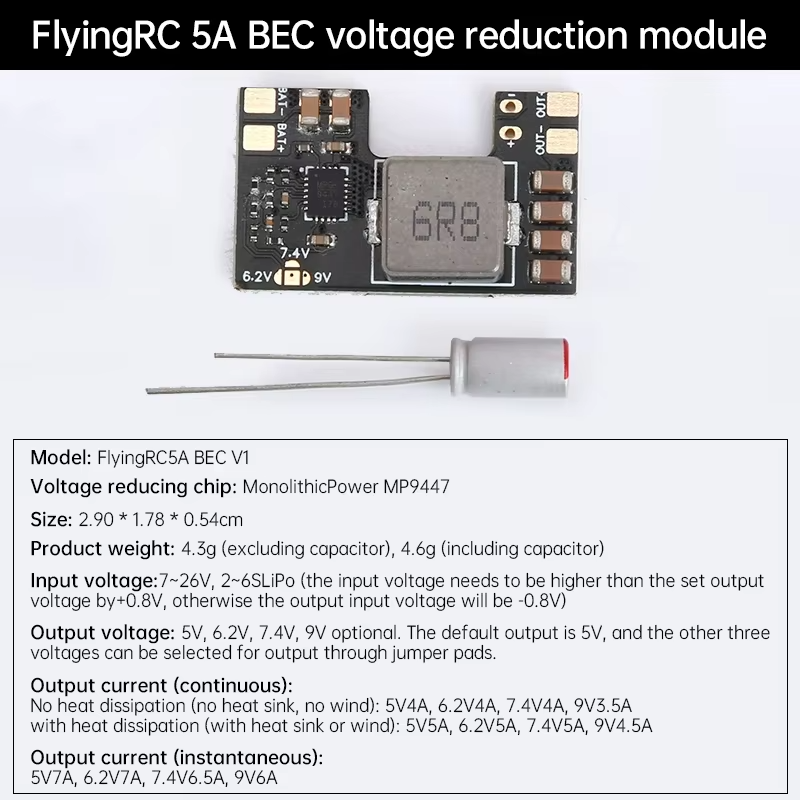 Módulo regulador reductor Flyi - Drone Battery 6S reseña y precio