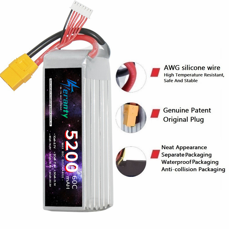 TERANTY-batería Lipo 6S de 520 - Drone Battery 4S reseña y precio