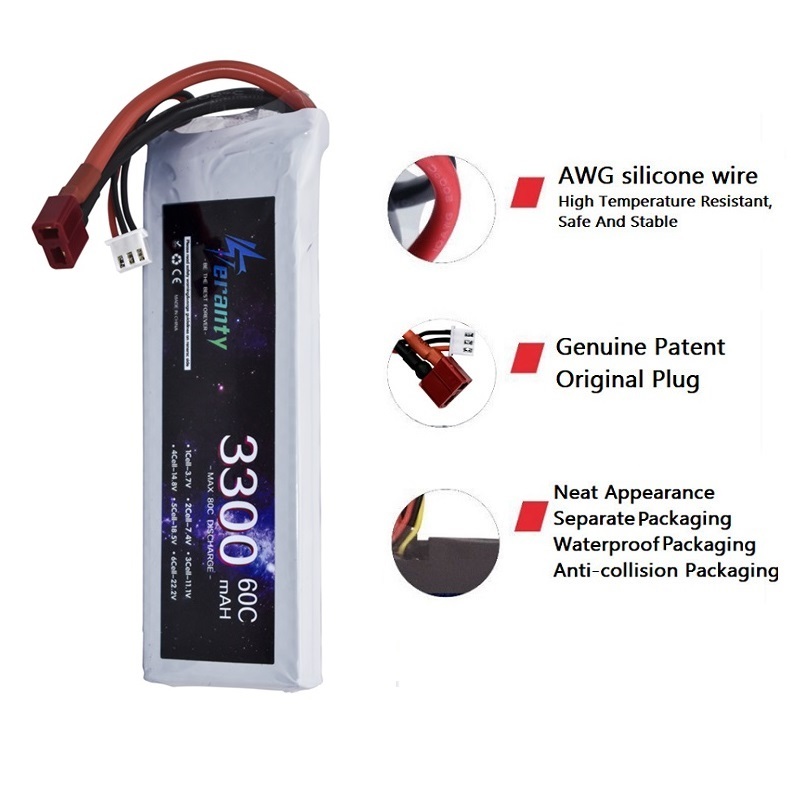 Batería LiPo 2S 7,4 V 3300mAh  - Drone Battery Lipo reseña y precio