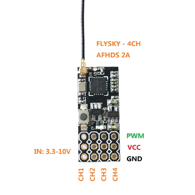 Receptor Flysky FS2A Mini 4CH  - Drone Battery Lipo reseña y precio
