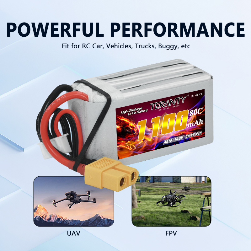 Batería Lipo TERANTY 4S 1100mA - Drone Battery 4S reseña y precio